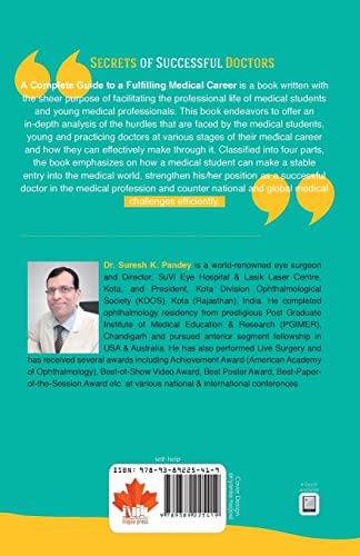 Secrets of Successful Doctor : The Complete Guide to a Fulfilling Medical Career [Paperback] Suresh K. Pandey Paperback – 1 July 2019 by Suresh K. Pandey (Author)(FROM INDIA)NUZ - View 2 of 2
