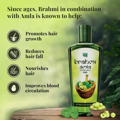 Bajaj Amla Hair Oil for Hair Growth with Brahmi | Ayurvedic Oil for Nourishment, Hairfall Reduction, 400ml (FROM INDIA)SAB - View 2 of 6