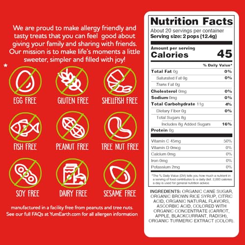 Yum Earth Organic Fruit Pops 40 Pieces, 241g (FROM DUBAI) SAM - View 3 of 7