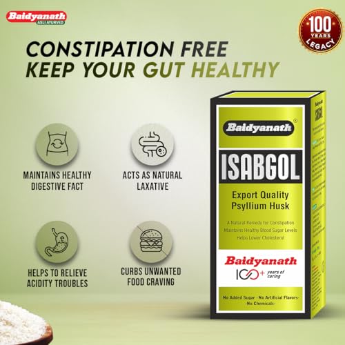 Baidyanath Isabgol - Psyllium Husk Powder - 200gm | Effectively Relieves Constipation | Fibre Supplement For Digestion(FROM INDIA)NUZ - View 6 of 6
