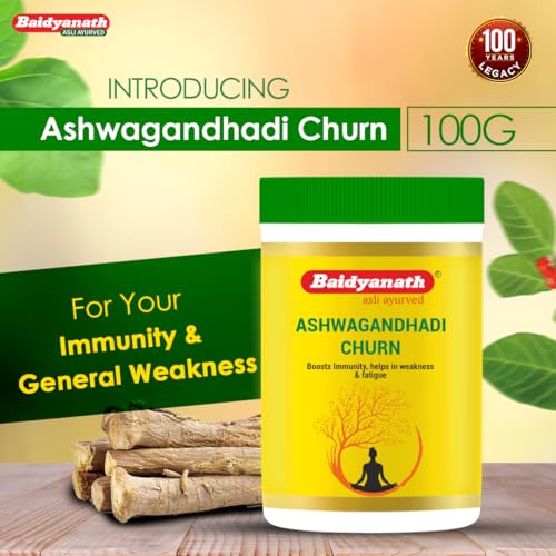 Baidyanath Ashwagandhadi Churna - Made with Ayurvedic Herbs to Combat General Debility - 100g (Pack of 2)(FROM INDIA)NUZ - View 3 of 7