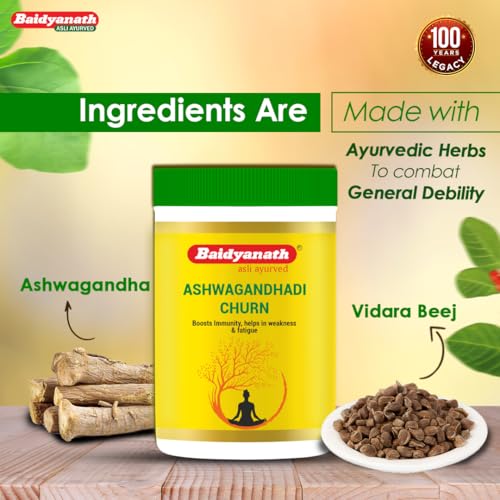 Baidyanath Ashwagandhadi Churna - Made with Ayurvedic Herbs to Combat General Debility - 100g (Pack of 2)(FROM INDIA)NUZ - View 4 of 7