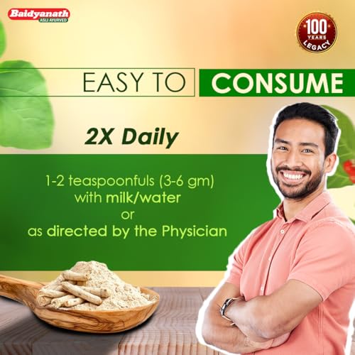 Baidyanath Ashwagandhadi Churna - Made with Ayurvedic Herbs to Combat General Debility - 100g (Pack of 2)(FROM INDIA)NUZ - View 6 of 7