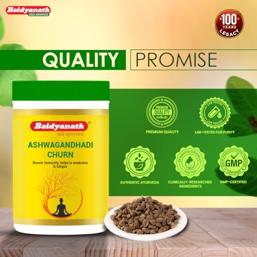Baidyanath Ashwagandhadi Churna - Made with Ayurvedic Herbs to Combat General Debility - 100g (Pack of 2)(FROM INDIA)NUZ - View 7 of 7