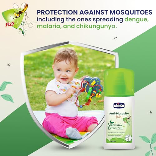Chicco Anti-Mosquito Spray for Babies, 100ml | Natural Protection from Disease Spreading Mosquitoes | Dermatologically tested | Free from DEET, Alcohol and Colours (FROM INDIA)SAB - View 3 of 6