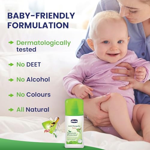 Chicco Anti-Mosquito Spray for Babies, 100ml | Natural Protection from Disease Spreading Mosquitoes | Dermatologically tested | Free from DEET, Alcohol and Colours (FROM INDIA)SAB - View 6 of 6