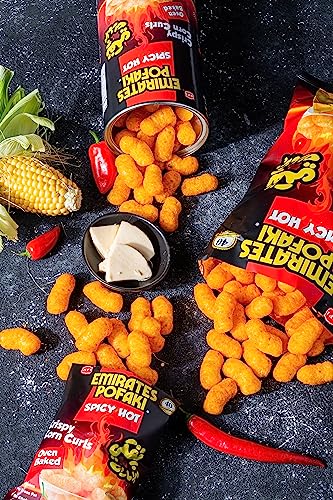 Emirates Pofaki Spicy Cheese Crispy Corn Curls, 80 gm (FROM DUBAI)SAM - View 4 of 7