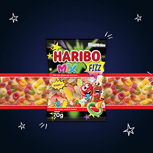 Haribo Fizz Mix Sour Candy Gummies - 70G Bag (FROM DUBAI) SAM - View 4 of 7