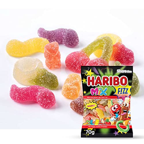 Haribo Fizz Mix Sour Candy Gummies - 70G Bag (FROM DUBAI) SAM - View 6 of 7