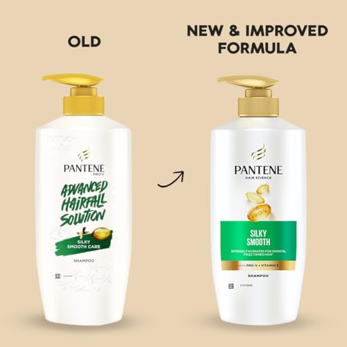 Pantene Advanced Hairfall Solution, Silky Smooth Care Shampoo, Pack of 1, 650ML, Green(FROM INDIA)JEZ - View 2 of 6