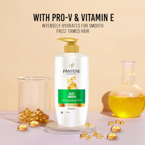 Pantene Advanced Hairfall Solution, Silky Smooth Care Shampoo, Pack of 1, 650ML, Green(FROM INDIA)JEZ - View 3 of 6