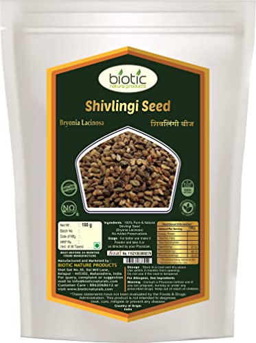 Biotic Shivlingi Seed and Putrajivak Seed - 200g (100g (FROM INDIA) NUSS each) Shivlingi Beej - Bryonia Laciniosa - Putrajeevak Beej - Putrajivak Seeds - View 2 of 3