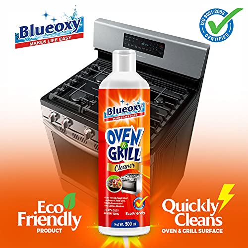BLUEOXY High-Performance Oven &amp; Grill Cleaner | BBQ Cleaner| Ceramic Grill Interiors | Drip Pans | BBQ Grill Grates |Effortless carbon deposits, fats, oils Remover|Ecological Formulation| 500 ML|QTY 1 (FROM INDIA) NUSS - View 2 of 5