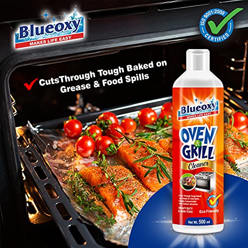 BLUEOXY High-Performance Oven &amp; Grill Cleaner | BBQ Cleaner| Ceramic Grill Interiors | Drip Pans | BBQ Grill Grates |Effortless carbon deposits, fats, oils Remover|Ecological Formulation| 500 ML|QTY 1 (FROM INDIA) NUSS - View 4 of 5