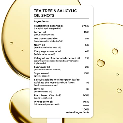 Brillare Tea Tree Hair Oil, Salicylic Acid &amp; Coconut Hair Oil Shots, Best for Dry &amp;Itchy Scalp, Dandruff Control Oil, Reduces Excess Scalp Oil, 100% Natural Hair Oil, 48ml - View 2 of 6