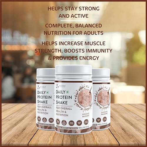Mypro Sport Nutrition Daily Protein Shake 118 kcal Calories, 25 Vitamin -Serving -40- For Men &amp; Women Chocolate Milk Shake Flavor For 400Gm(FROM INDIA)SAB - View 5 of 6