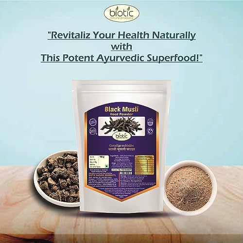 Biotic Natural Black Musli Powder - Kali Musli Powder - Curculigo orchioides - 100 gm - View 2 of 5