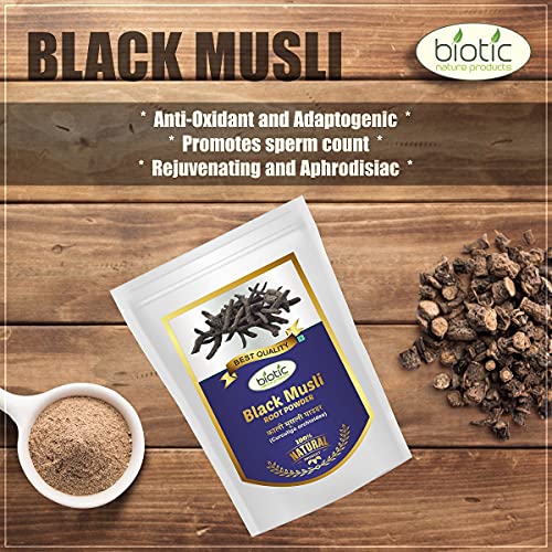 Biotic Natural Black Musli Powder - Kali Musli Powder - Curculigo orchioides - 100 gm - View 4 of 5