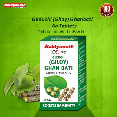 Baidyanath Guduchi (Giloy) Ghanbati - 60 Tablets (pack of 2) - Helps Boost Immunity(FROM INDIA)NUZ - View 3 of 6