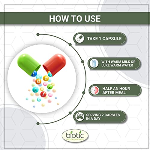 Biotic Brahmi Capsules - Bacopa Monnieri Extract 500mg - 60 Veg Capsules - View 6 of 7