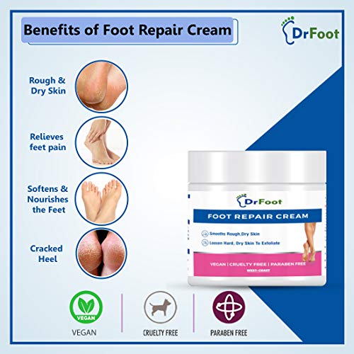 Dr Foot | Foot Cream for Cracked Heels | Crack Heel Repair Cream | Foot Cream for Dry Feet | Foot Care Cream | Foot Crack Cream | Heel Crack Cream | With Lemongrass, Tea Tree &amp; Vitamin E Oil - 100gms (FROM INDIA)SAB - View 3 of 6