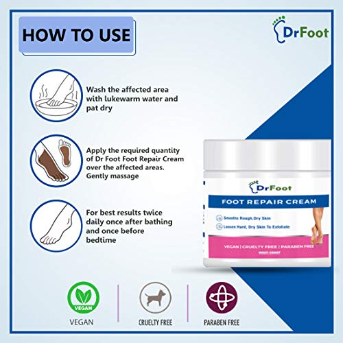 Dr Foot | Foot Cream for Cracked Heels | Crack Heel Repair Cream | Foot Cream for Dry Feet | Foot Care Cream | Foot Crack Cream | Heel Crack Cream | With Lemongrass, Tea Tree &amp; Vitamin E Oil - 100gms (FROM INDIA)SAB - View 5 of 6