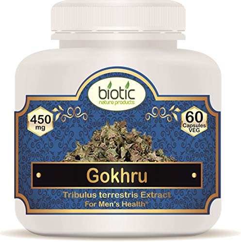 Biotic Natural Gokhru Capsules (Tribulus terrestris) Gokshura Capsules for men 450mg Extract - 60 Veg Capsules (FROM INDIA) NUSS - View 7 of 7