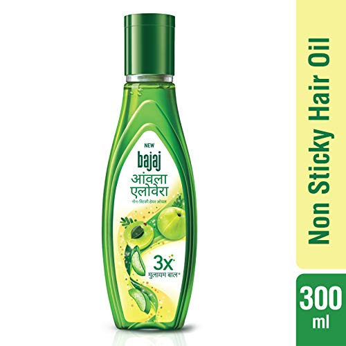 Bajaj Amla Aloe Vera Hair Oil, Green, 300 millilitre (FROM INDIA)SAB - View 2 of 4