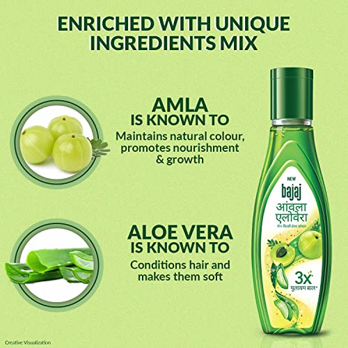 Bajaj Amla Aloe Vera Hair Oil, 500ml (FROM INDIA)SAB - View 3 of 6