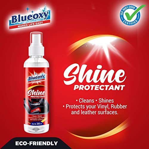 BLUEOXY Multi-Surface Shine Protectant|Quickly Restore Plastic Vinyl Rubber Fiberglass|Powerful UV Protector|Helps Prevent Fading Cracking Ageing |Shine Gloss enhancer |Detailing|200ML|RTU Spray|QTY 1 - View 2 of 5