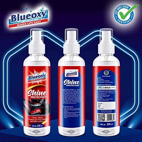 BLUEOXY Multi-Surface Shine Protectant|Quickly Restore Plastic Vinyl Rubber Fiberglass|Powerful UV Protector|Helps Prevent Fading Cracking Ageing |Shine Gloss enhancer |Detailing|200ML|RTU Spray|QTY 1 - View 5 of 5