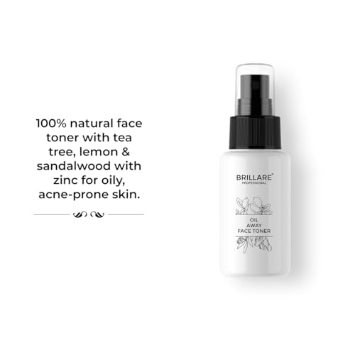 Brillare Professional Oil Away 100% Natural Face Toner With Tea Tree, Lemon and Zinc (50 ML), Zero Chemicals(FROM INDIA)JEZ - View 2 of 3