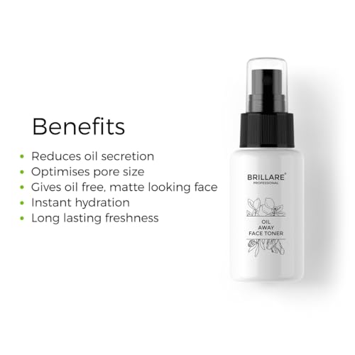 Brillare Professional Oil Away 100% Natural Face Toner With Tea Tree, Lemon and Zinc (50 ML), Zero Chemicals(FROM INDIA)JEZ - View 3 of 3