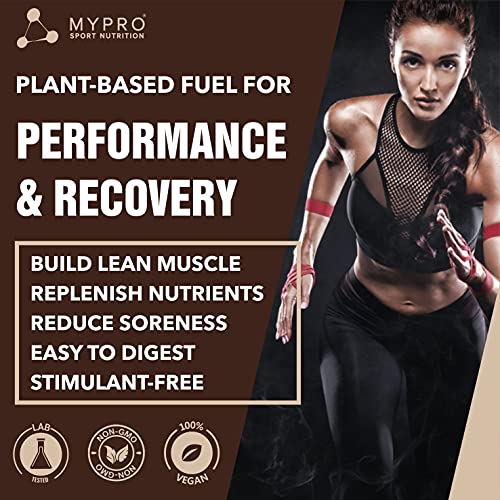 Mypro Sport Nutrition Plant Protein Powder Pea &amp; Brown Rice Protein (23g protein,22 Vitamins &amp; minerals,5g BCAA) Plant Based Vegan Protein Men &amp; Women (Chocolate, 500 g (Pack of 1)) (FROM INDIA)SAB - View 3 of 6