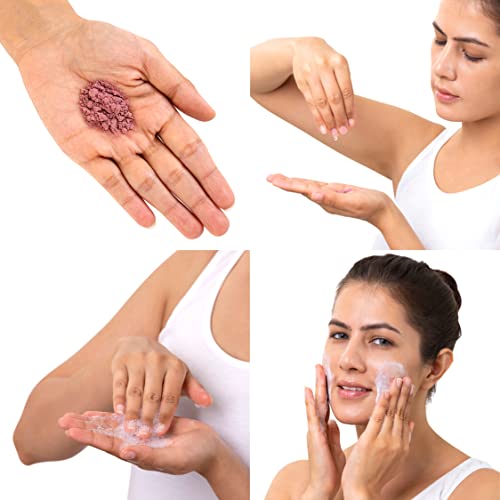 Brillare Rose Face Wash, Anti Ageing Skin, Sandalwood &amp; Coconut Face Wash for Hydration, Reduce Wrinkles &amp; Provides Supple Look, 100% Natural Powder Face Wash, 15g(FROM INDIA)JEZ - View 4 of 6