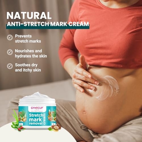 Gynocup Stretch Marks Removal Cream for Pregnancy with the Goodness of Shea Butter, Coco Caprylate, Glycerine and Aloe Vera, Harsingar Oil &amp; Vitamin E (50 G) (Stretch Marks Removal Cream 50G) Pack of 1 (FROM INDIA)SAB - View 4 of 6