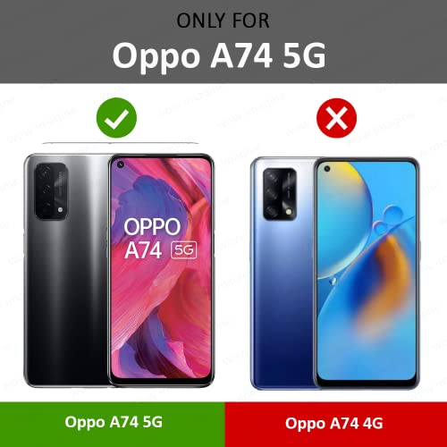 WOW IMAGINE Shock Proof Flip Cover Back Case Cover for Oppo A74 5G (Flexible | Leather Finish | Card Pockets Wallet &amp; Stand | Chestnut Brown) (FROM INDIA FAAZ) - View 2 of 7