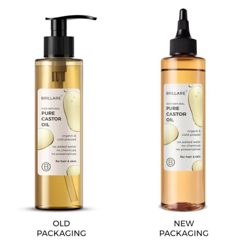 Brillare Pure Castor Oil for Hair Growth with Zero Chemicals, Repairs Damaged &amp; Dry Skin, Strengthen Hair with Healthy Look, 100% Natural &amp; Organic, 200 ml - View 4 of 5