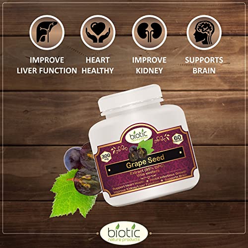 Biotic Natural Grape Seed Extract - Grapeseed Capsule - 60 Veg Capsules - View 3 of 7