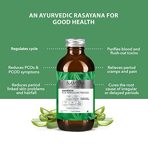 Namyaa Anartava -For Delayed and Irregular Periods ml, White, 500 millilitre &amp; Natural Lip Serum/Balm/Lightener/Moisturizer For Lip Lightening/Brightening/Toning/Moisturizing, 30 g(FROM INDIA)NUZ - View 4 of 7