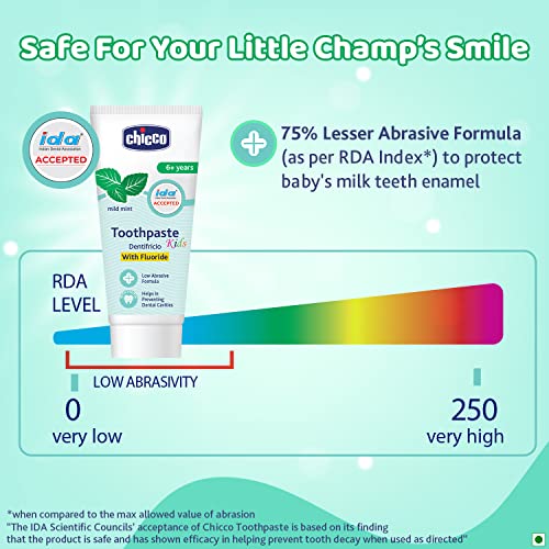 Chicco Toothpaste for Kids (6+ years), Mild Mint Flavour, 70g | With Fluoride to Remove Plaque, Helps Prevent Cavities (FROM INDIA)SAB - View 2 of 6