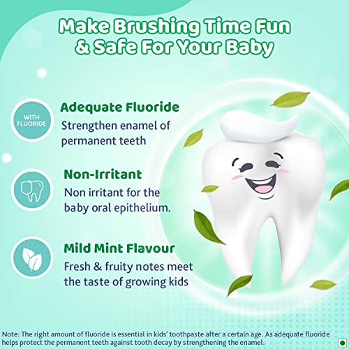 Chicco Toothpaste for Kids (6+ years), Mild Mint Flavour, 70g | With Fluoride to Remove Plaque, Helps Prevent Cavities (FROM INDIA)SAB - View 3 of 6
