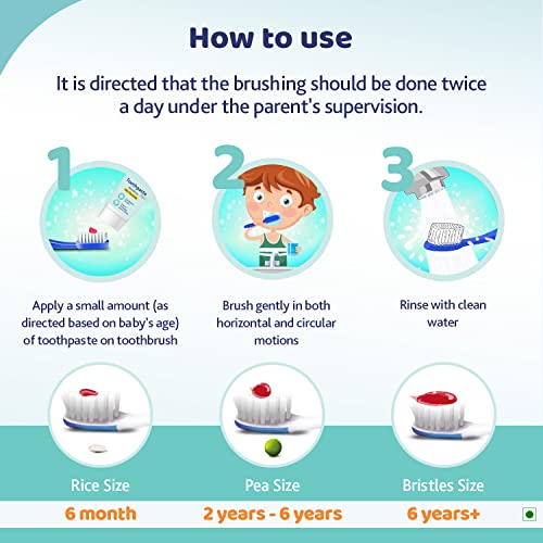 Chicco Toothpaste for Kids (1y-6y), Mix Fruit Flavour, 50g | Fluoride-Free | Removes Plaque, Helps Prevent Cavities (FROM INDIA)SAB - View 5 of 6
