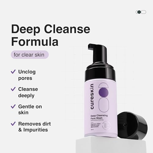 Cureskin Deep Cleanse Salicylic Acid Face Wash for Oily Skin | Salicylic Acid Foaming Face Wash for Men and Women, 100 ml(FROM INDIA)JEZ - View 2 of 7
