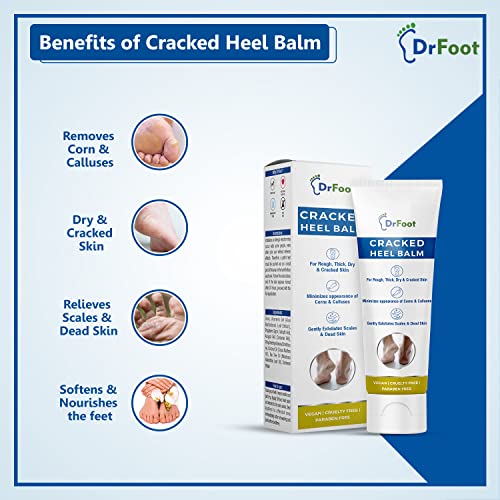 Dr Foot Cracked Heel Balm with Urea, Aloe Vera Gel &amp; Tea Tree Oil for Rough, Thick, Dry, Cracked Skin | Cure and Moisturizes for Healthy Feet – 50gm (FROM INDIA)SAB - View 3 of 7