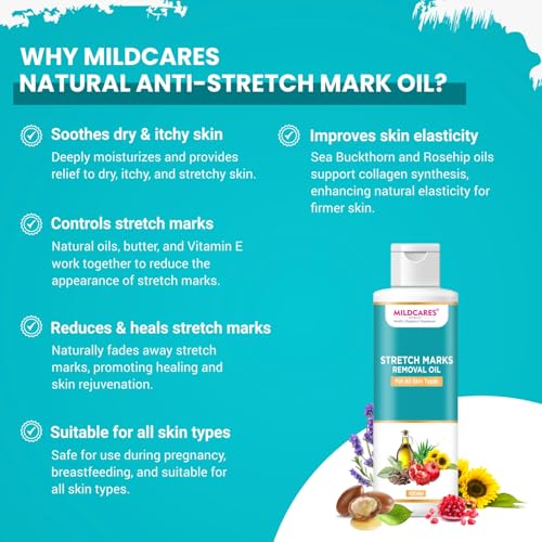 GYNOCUP Stretch Marks Removal Oil 100 ml | Minimises Stretch Marks, Improves Skin Texture | Pomegranate, Sunflower, Olive &amp; Turmeric Oil | Safe For Pregnant Women | Scar Removal Toxin Free Oil (FROM INDIA)SAB - View 2 of 6