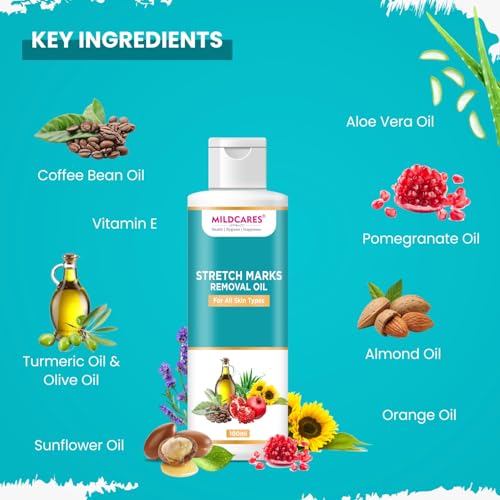 GYNOCUP Stretch Marks Removal Oil 100 ml | Minimises Stretch Marks, Improves Skin Texture | Pomegranate, Sunflower, Olive &amp; Turmeric Oil | Safe For Pregnant Women | Scar Removal Toxin Free Oil (FROM INDIA)SAB - View 3 of 6