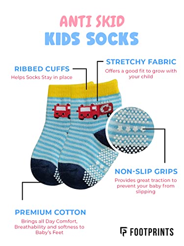 FOOTPRINTS Organic Cotton Anti-Skid Socks | Pack of 6 (FROM INDIA) NUSS - View 5 of 9