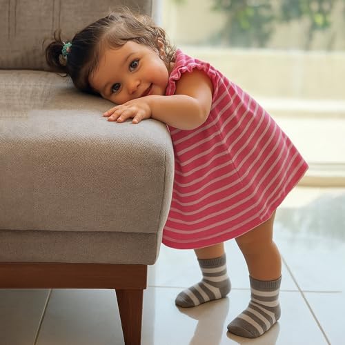 FOOTPRINTS Organic cotton Kids Socks - Pack of 6 Pairs - Star Stripe (FROM INDIA) NUSS - View 5 of 7