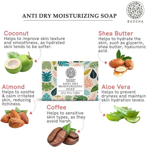 Buddha Natural Anti Dry Skin Glow Handmade Soap (100 Grams)- 100% Ayush Certified Skin Lightening Soap - Cold Pressed Handmade Luxury Butter Soap - Moisturize the Dry and Rough Skin (FROM INDIA)SAB - View 2 of 6